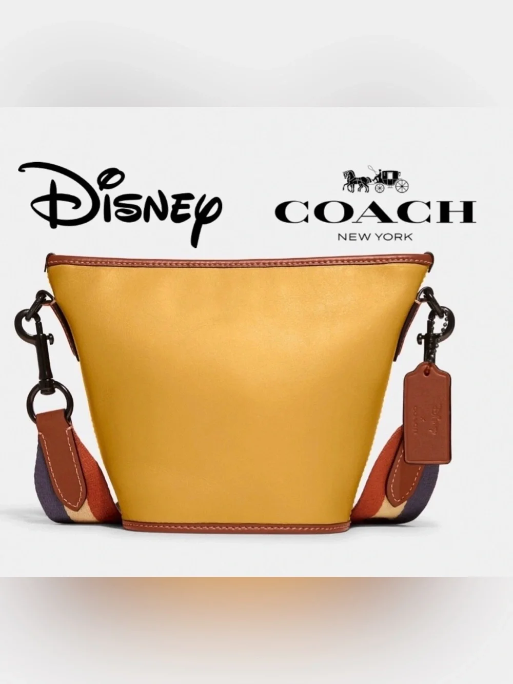 Coach x Disney Duffle 13 with patches 50th anniversary leather bag NWOT